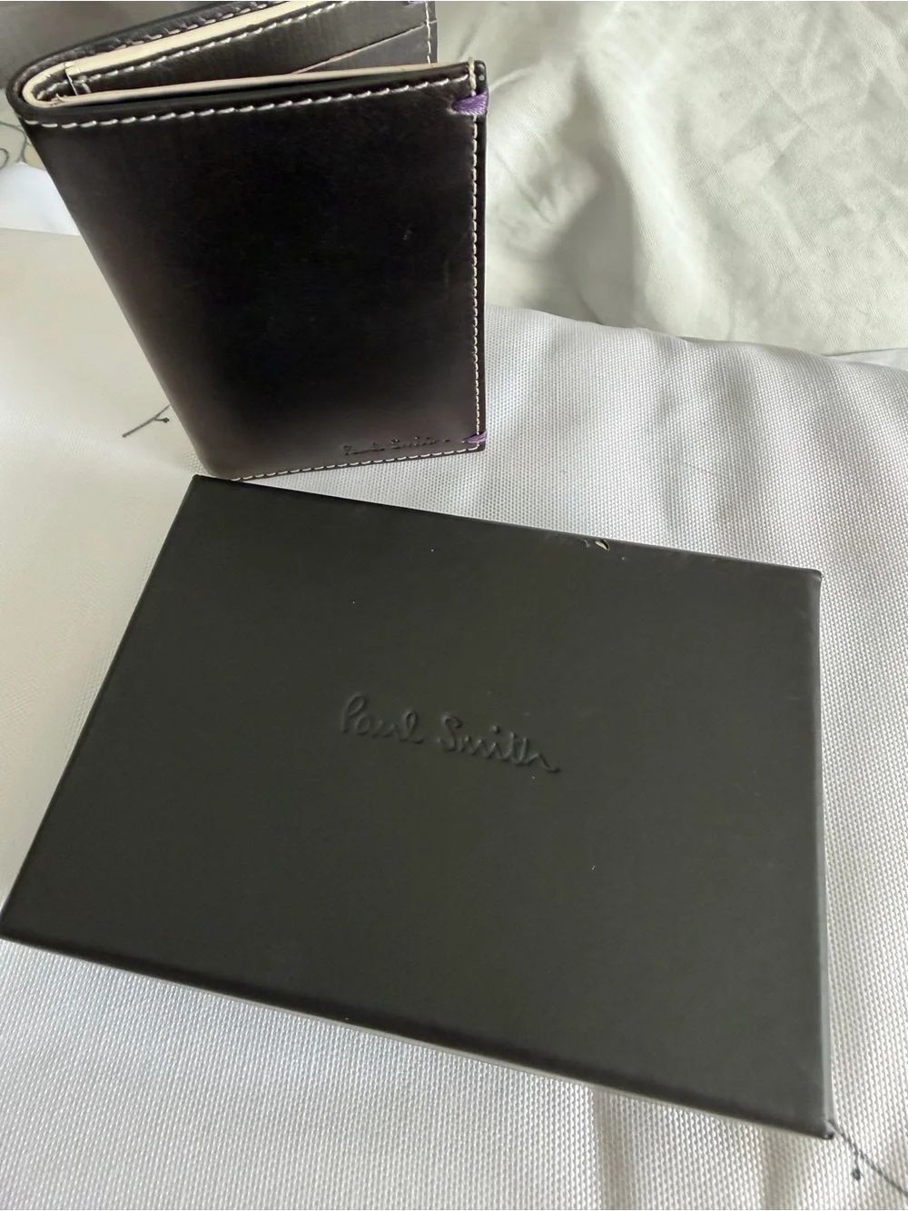 Paul Smith x Harrods Leather Wallet NWT Mini Cooper Las Vegas Striped Bifold